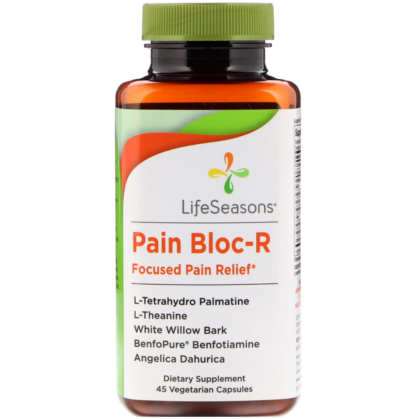 Life Seasons, Pain Bloc-R, Focused Pain Relief, 45 Vegetarian Capsules