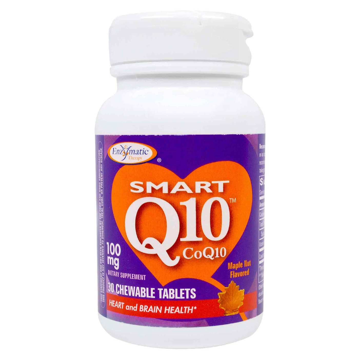 Enzymatic Therapy Q10 inteligente, 200 mg, maple 30 Chew - Imagem 3