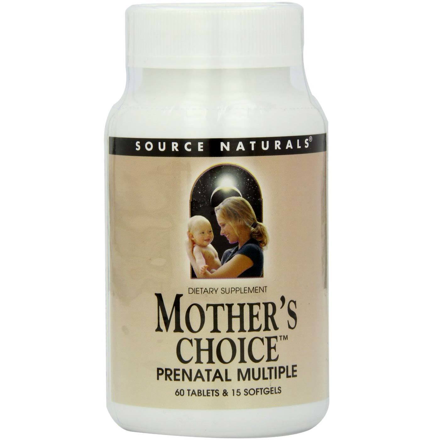 Source Naturals Pré-natal da mãe Escolha multi 60 Tabletes 15 Gel