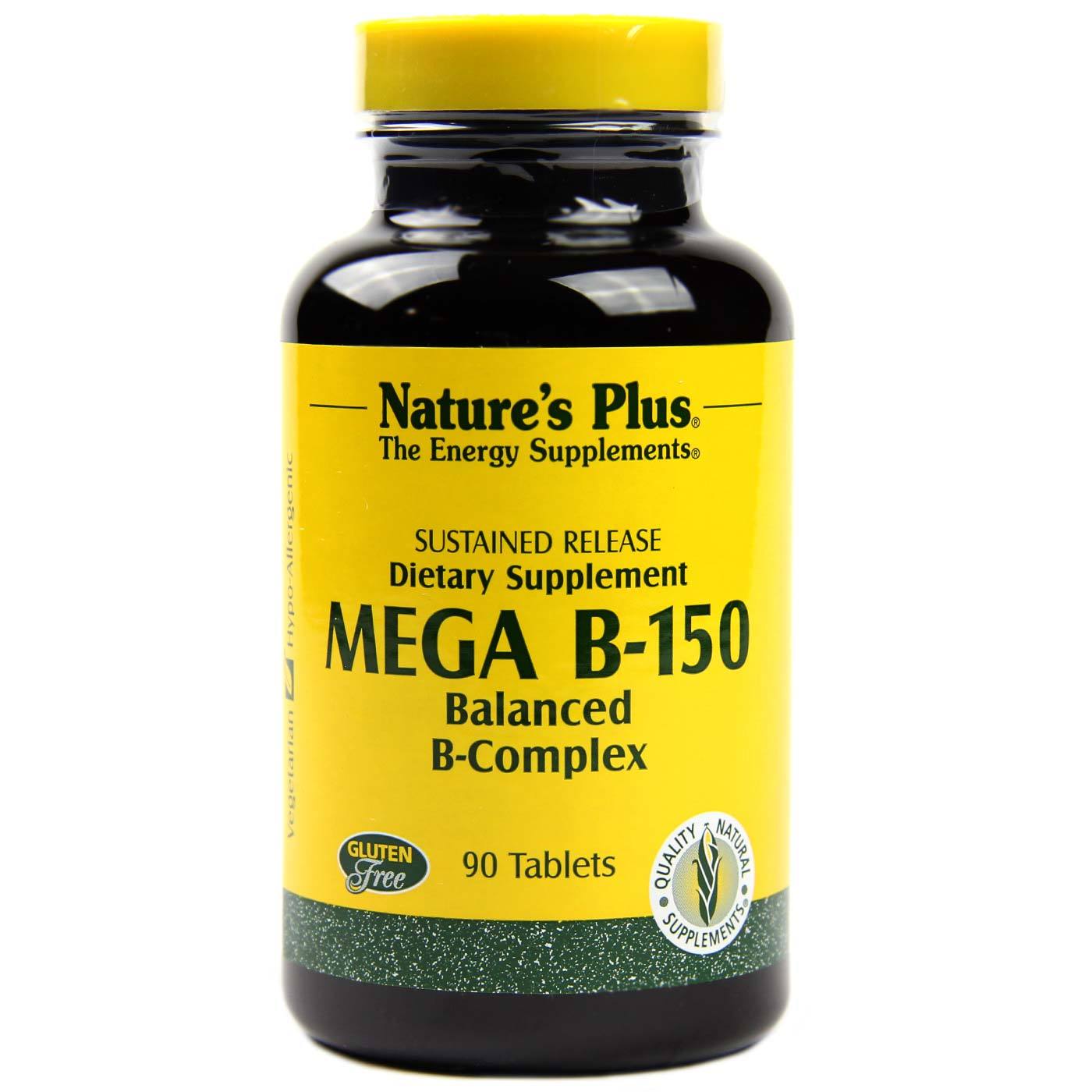 Nature's Plus Mega B-150 de libertação prolongada 90 Tabletes