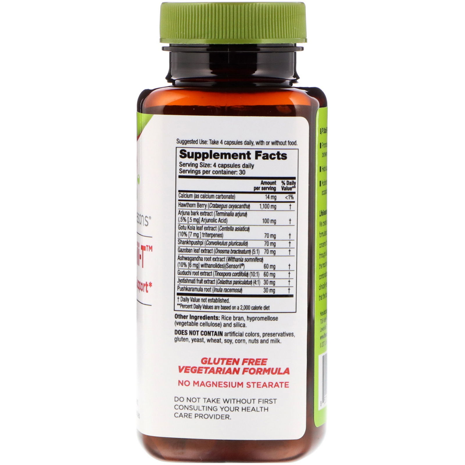 Life Seasons, B/P Stabili-T Blood Pressure Support, 120 Vegetarian Capsules - Imagem 2