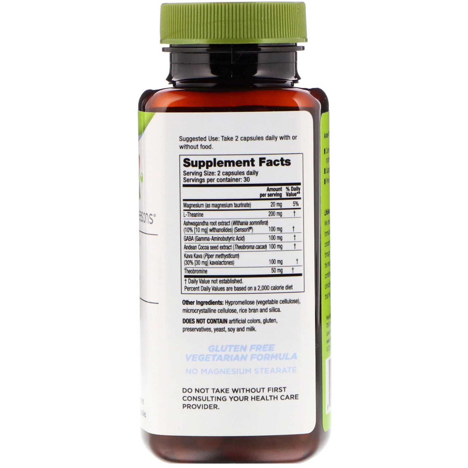 Life Seasons, Anxie-T Stress Support, 60 Vegetarian Capsules - Imagem 2