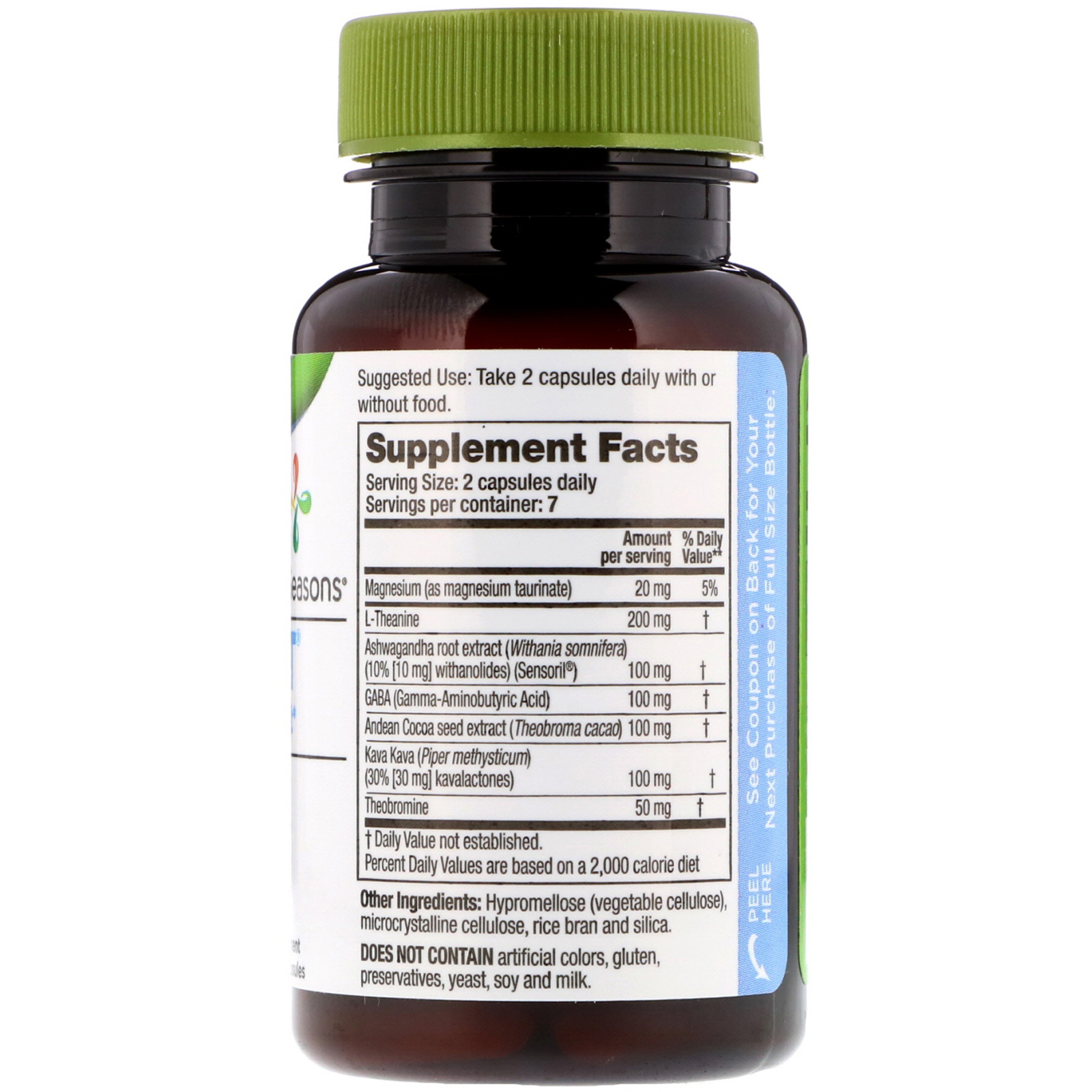 Life Seasons, Anxie-T Stress Support, 14 Vegetarian Capsules - Imagem 2