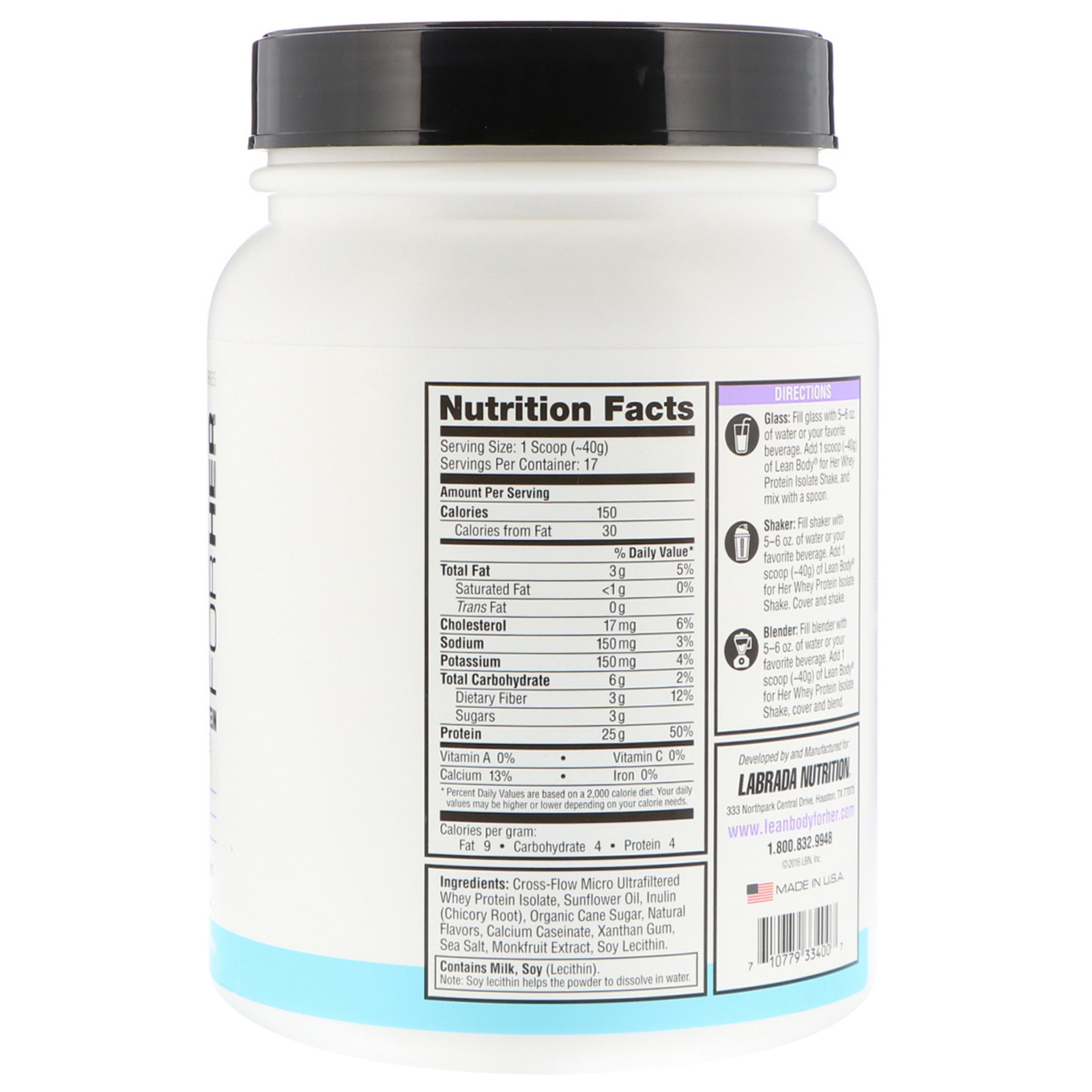 Jamie Eason, Corpo Magro para Ela, Isolado de Proteína Whey, Baunilha, 1,49 lbs (680 g) - Imagem 2