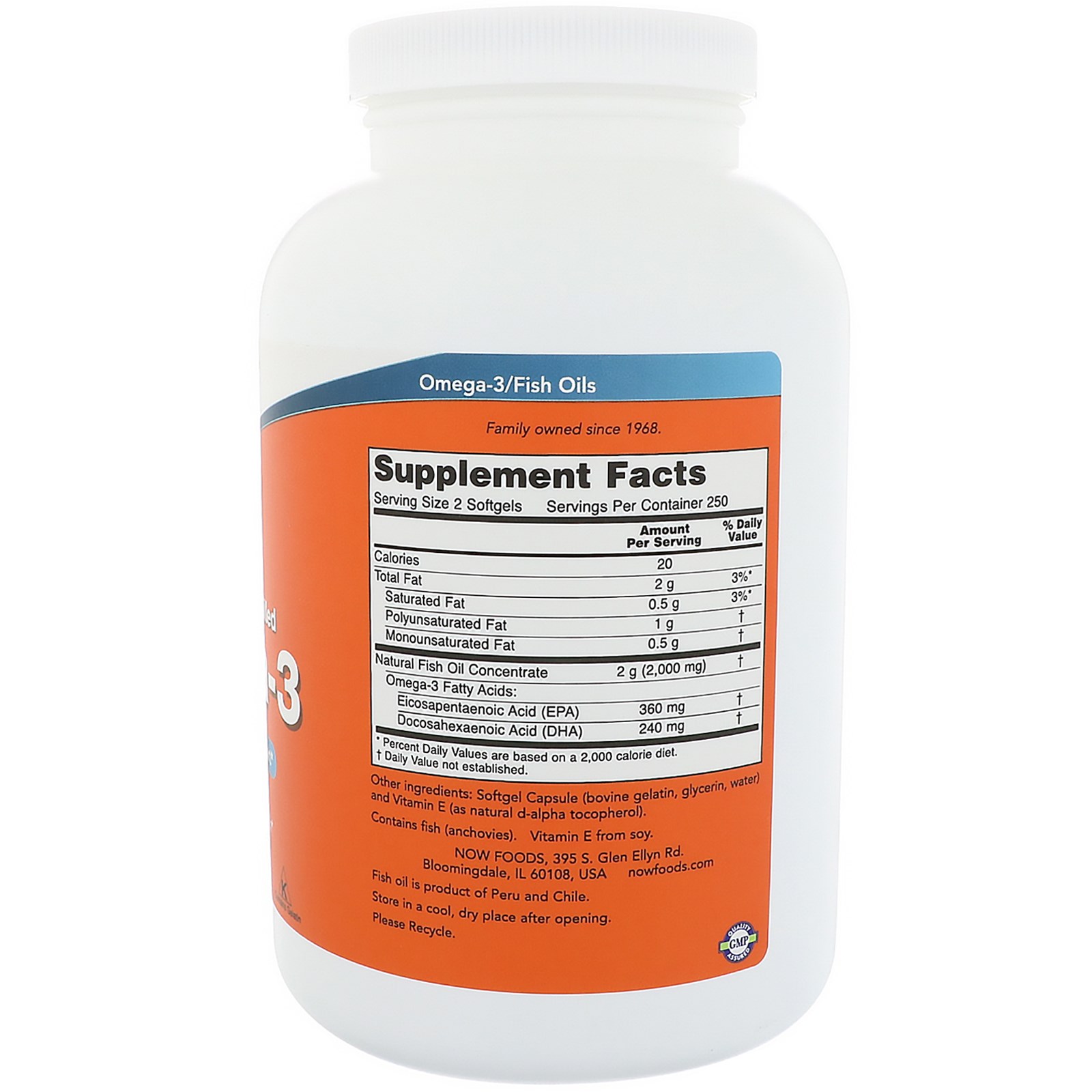 Now Foods, Omega-3, 500 Cápsulas - Imagem 2