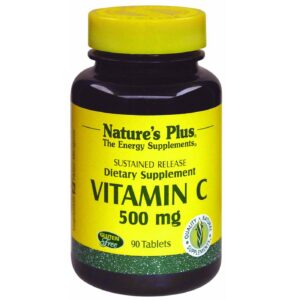 Nature's Plus Vitamina C 500 com Rose Hips Libertação Prolongada 90 Tabletes