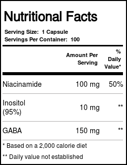Kirkman Labs GABA com Niacinamide and Inositol, Hipoalergênico - 100 Cápsulas Vegetarianas - Imagem 4