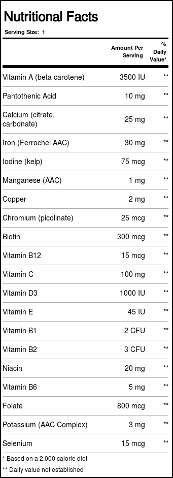 Total One Pré-natal Zahler 60 Cápsulas - Imagem 4