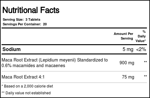 Planetary Formulas Full Spectrum Maca Raíz 60 Tabletes - Imagem 3