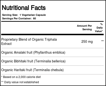 Paradise Ervas Orgânico Triphala Extract - 60 Cápsulas Vegetarianas - Imagem 3