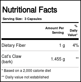 Nature's Way Garra de Gato Bark 100 Cápsulas - Imagem 2
