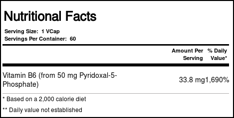 Food Science of Vermont Piridoxal 5-fosfato 60 Cápsulas Vegetarianas - Imagem 4