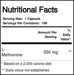 Nutricology L-Metionina 100 Cápsulas - Imagem 3
