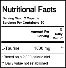Nutricology L-Taurina 500 mg 100 Cápsulas - Imagem 3