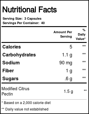 Nutricology Modificado em pectina cítrica 120 Cápsulas - Imagem 4