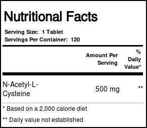 Nutricology NAC N-acetil-L-cisteína 120 Tabletes - Imagem 4