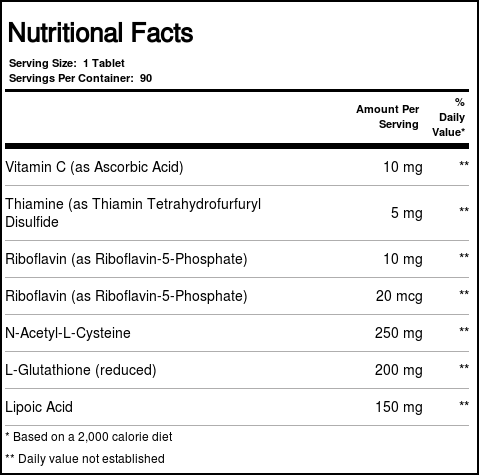 Nutricology Glutationa Complexos 90 Tabletes - Imagem 3
