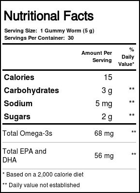 Nordic Naturals Nórdicos Omega-3 gomosos Worms Morango 30 Jujubas Worms - Imagem 4