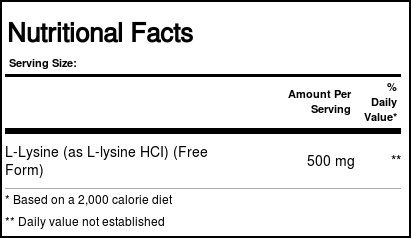 L-Lisina 500 mg Solgar 250 Cápsulas - Imagem 3