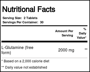 Solgar, L-Glutamina 1000 mg - 60 Tabletes - Imagem 4