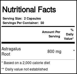 Nature's Ervas Astragalus 100 Cápsulas - Imagem 2