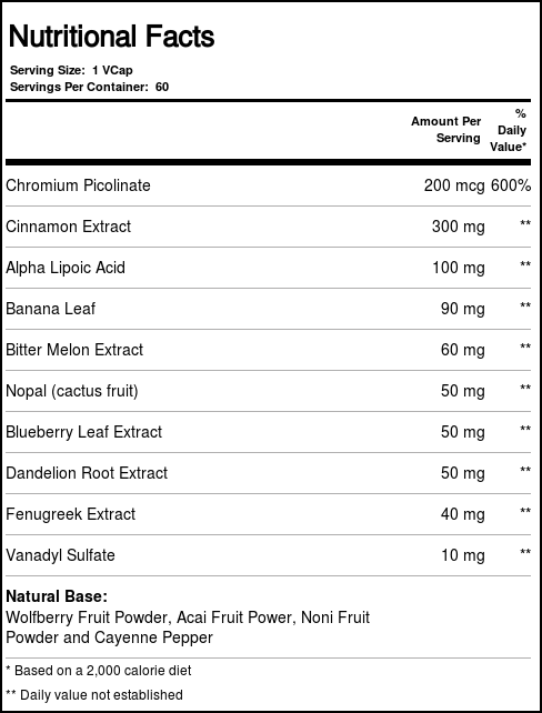 Bio Nutrition Blood Sugar Wellness 60 Cápsulas Vegetarianas - Imagem 4