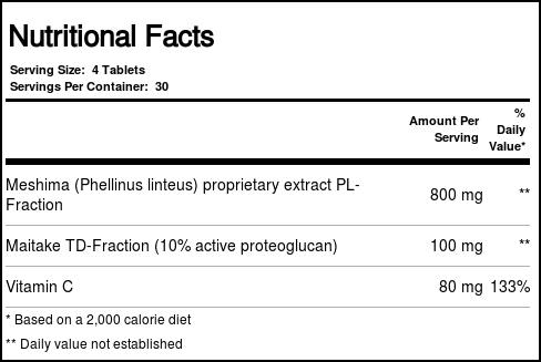 Mushroom Wisdom Super Meshima 120tab - Imagem 2