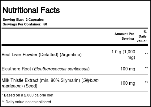 Now Foods Fígado Cápsulas 100 Cápsulas - Imagem 3