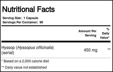 Solaray Hissopo 90 Cápsulas - Imagem 4