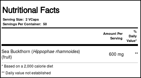 Solaray Mar Espinheiro 100 Cápsulas Vegetarianas - Imagem 4