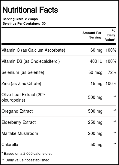 Bio Nutrition Olive Folha e orégano Imune Wellness 60 Cápsulas Vegetarianas - Imagem 4