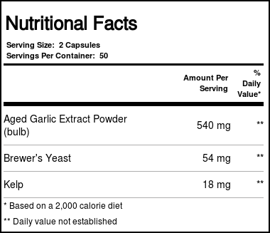 Kyolic Fórmula Kyolic 101 Alho Extrato de Levedura de energia com 100 Cápsulas - Imagem 2