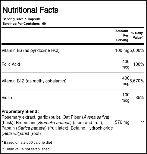 Bell A homocisteína Balance 60 Cápsulas - Imagem 4