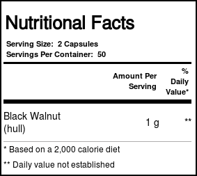 Nature's Way Preto Walnut Hulls 100 Cápsulas - Imagem 2