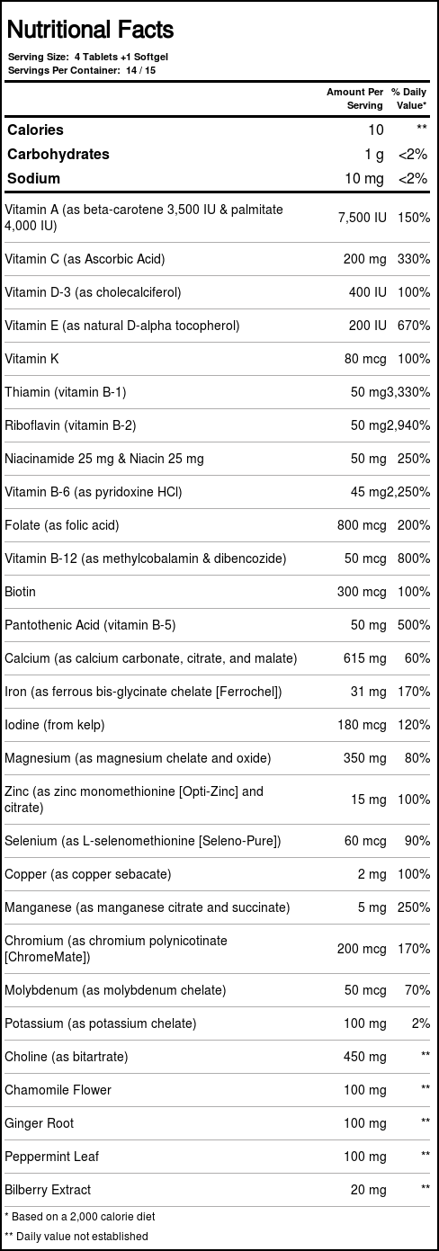 Source Naturals Pré-natal da mãe Escolha multi 60 Tabletes 15 Gel - Imagem 2