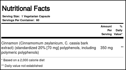 Nature's Plus Canela 60 Cápsulas Vegetarianas - Imagem 4