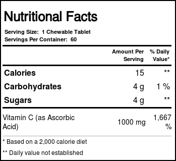 Nature's Plus Sumo de Laranja 1000 mg 60 mastiga - Imagem 3