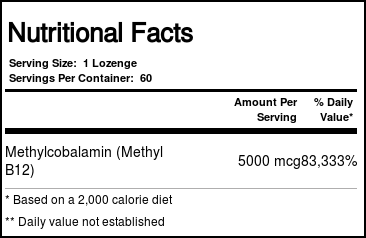 Jarrow Formulas, Metil B-12 5000 mcg - 60 Pastilhas - Imagem 2
