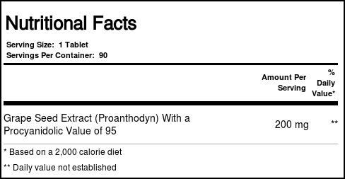 Source Naturals Extrato de semente de uva 200 mg 90 Tabletes - Imagem 4