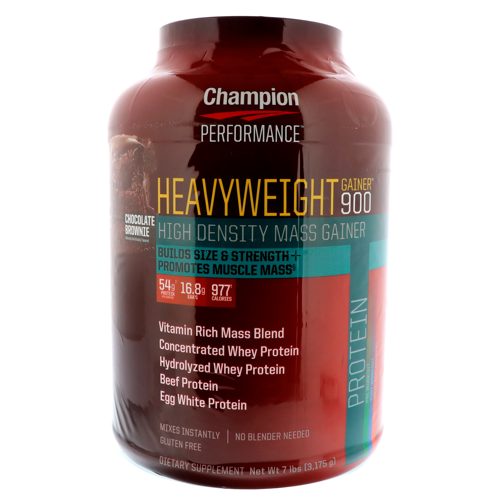 Champion Nutrition, HEAVYWEIGHT GAINER 900, Chocolate Brownie, 7 lbs (3,175 g)