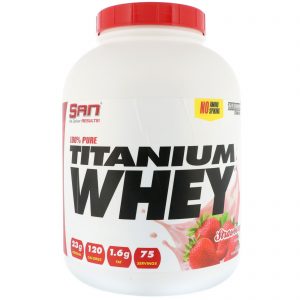 Comprar san nutrition, 100% pure titanium whey, strawberry, 5 lb (2273 g) preço no brasil pré treino suplemento importado loja 59 online promoção - 18 de agosto de 2022
