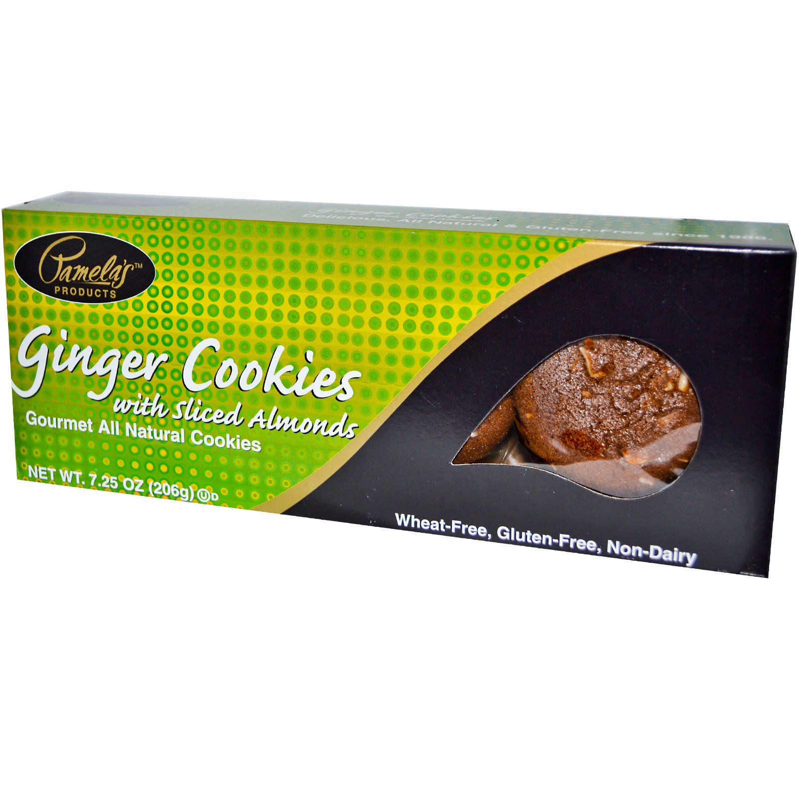 Pamela's Products, Cookies Naturais Gourmet, Cookies de Gengibre e Amêndoas Fatiadas, 7.25 oz (206 g) - Imagem 2