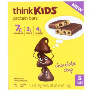 Comprar thinkthin, thinkkids, protein bars, chocolate chip, 5 bars, 1 oz (28 g) each preço no brasil ervas infantis suplemento importado loja 33 online promoção - 26 de março de 2023