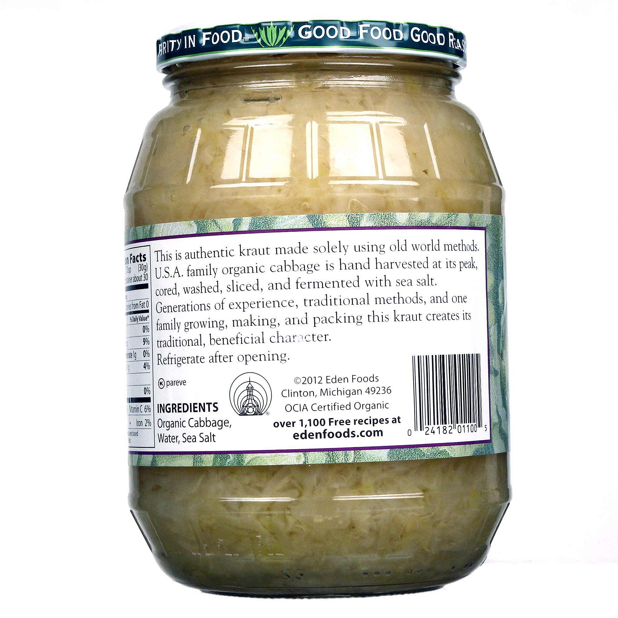 Eden Foods Chucrute Orgânica (Pack 12) 12-32 Jars oz - Imagem 3