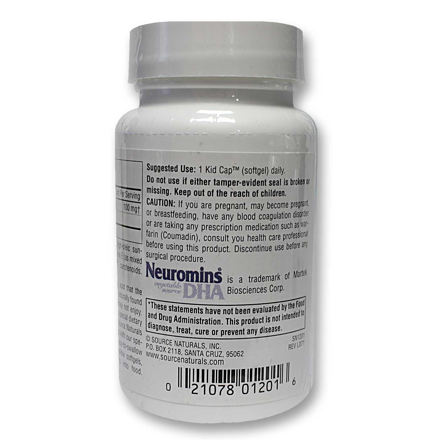 Source Naturals Atenta DHA Crianças 60 Cápsulas - Imagem 3