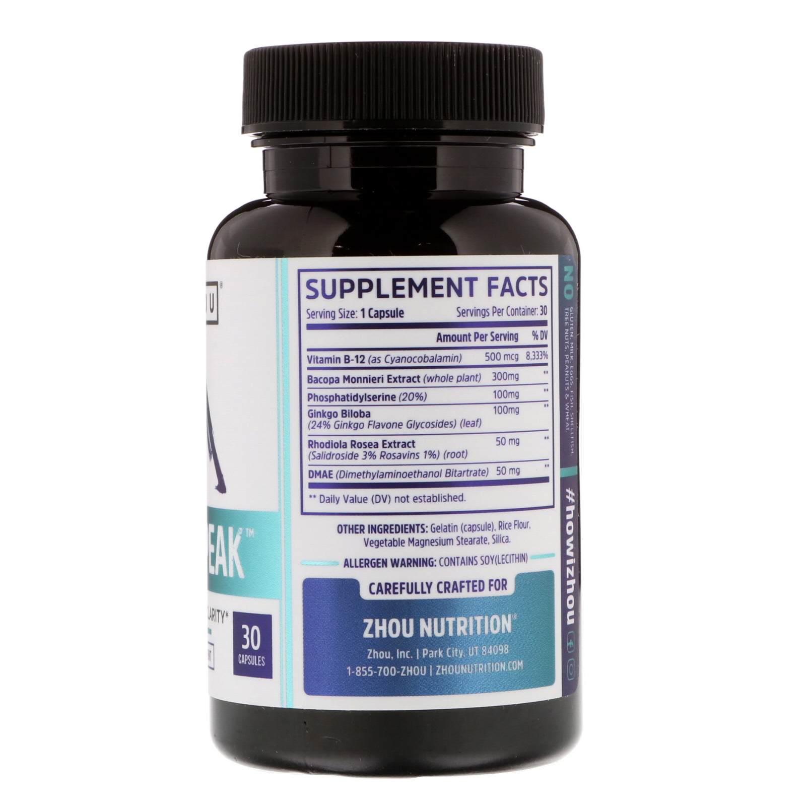 Zhou Nutrition, Neuro-Peak, 30 Cápsulas - Imagem 2