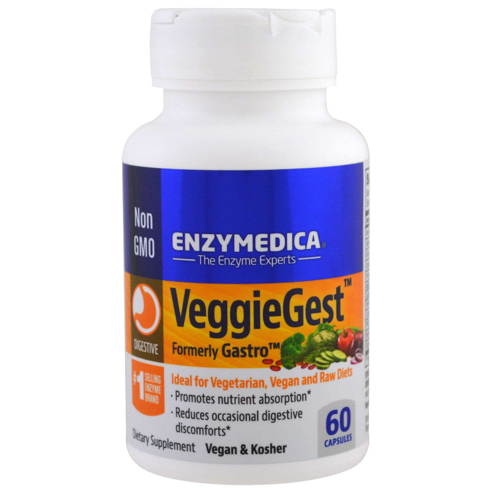 Enzymedica, VeggieGest, 60 Cápsulas