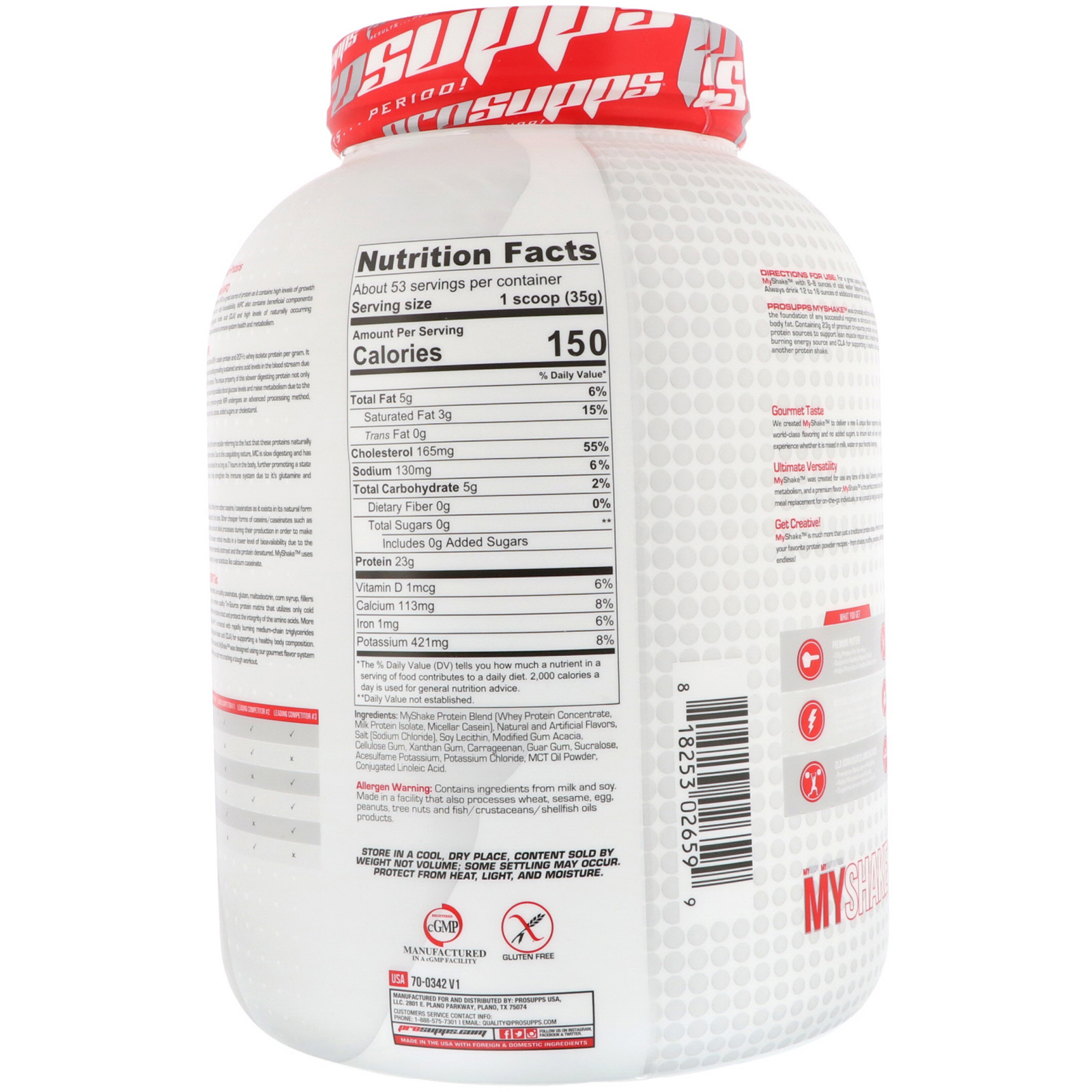 ProSupps, MyShake, Cake Batter, 4 lbs (1814 g) - Imagem 2