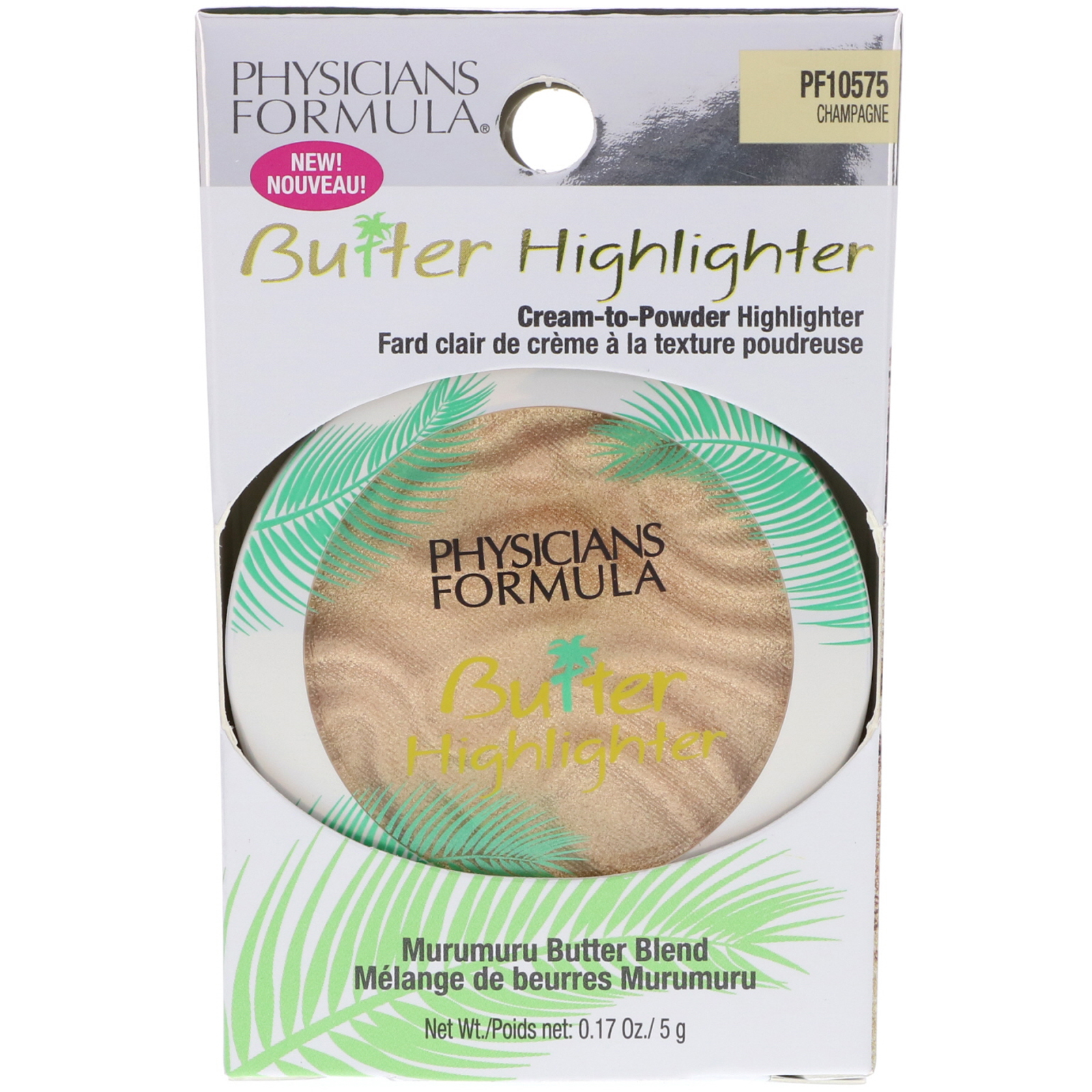 Physician's Formula, Inc., Butter Highlighter, Cream to Powder Highlighter, Champagne, 0.17 oz (5 g) - Imagem 2
