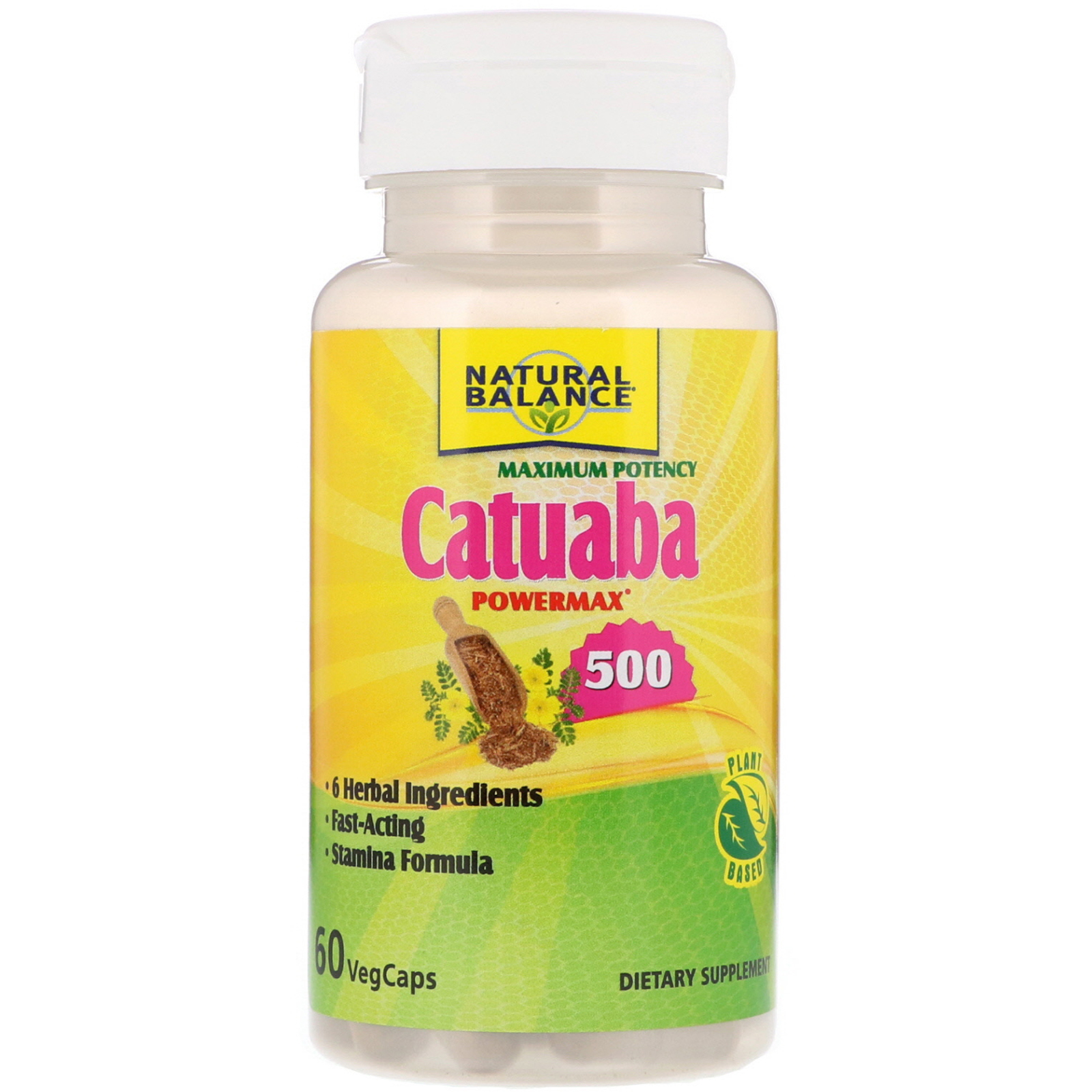 Natural Balance, Catuaba Power Max 500, Maximum Potency, 60 VegCaps - Imagem 3